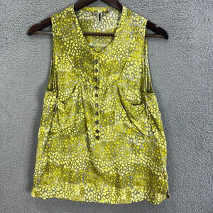Twenty8twelve by s. miller top‎ womens 6 green gray geometric print gauzy flowy